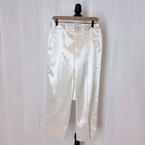 BOSS Cream Wool Dress Pants